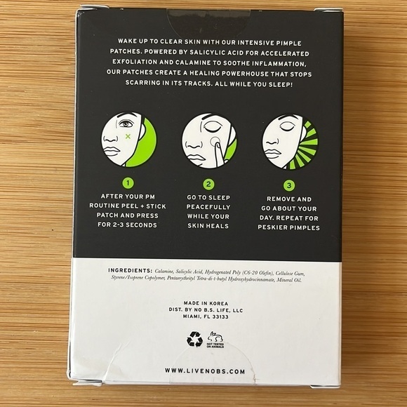 Brand New No B.S. Set of Two Acne Patches Healing Invisible Intensive Overnight - Picture 4 of 7